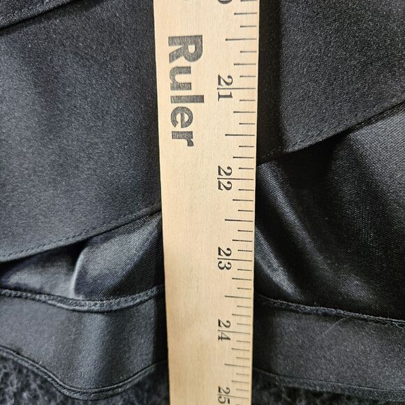 Adrianna Papell Womens Skirt Black Size 6 100% Polyester Zipper In The Back - Picture 4 of 12